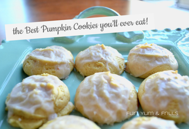 {Fun, Yum & Frills} The most delicious Pumpkin Cookies you'll ever eat on funyumandfrills.com!